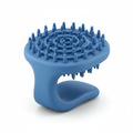 Escova massageadora azul de silicone para pets